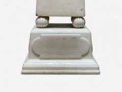 Neoclassical White Marble Obelisks on Pedestals France 1920s - 4339324