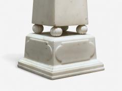 Neoclassical White Marble Obelisks on Pedestals France 1920s - 4339325