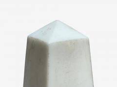 Neoclassical White Marble Obelisks on Pedestals France 1920s - 4339327