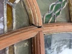 Neoclassical Wood Art Glass Large Stained Glass Doors Italy 1930s - 4384828