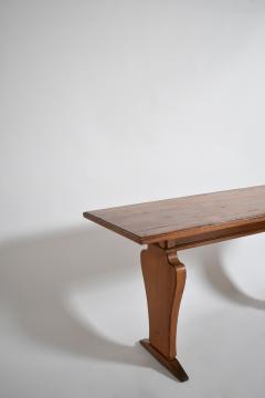 Neoclassical oak console table 1950s  - 4684404