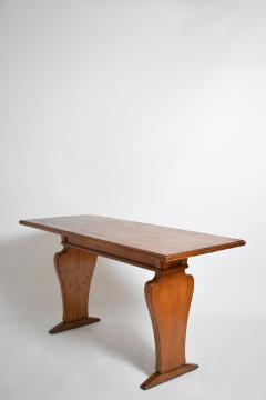 Neoclassical oak console table 1950s  - 4684406