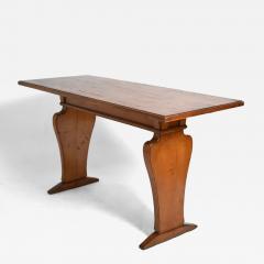 Neoclassical oak console table 1950s  - 4689424