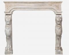 Neoclassical plaster fireplace France circa 1880 - 4360351