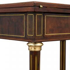 Neoclassical style mahogany card dressing and writing table - 2418582