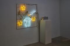 Neon and Aluminum Magician Wall Sculpture 2000 - 4510565