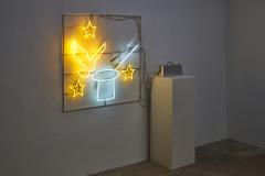 Neon and Aluminum Magician Wall Sculpture 2000 - 4510566