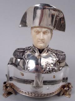 Neresheimer German Silver Bust of Napoleon I on Rock Crystal Base - 4338529