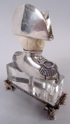 Neresheimer German Silver Bust of Napoleon I on Rock Crystal Base - 4338604