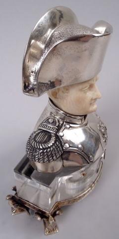 Neresheimer German Silver Bust of Napoleon I on Rock Crystal Base - 4338605