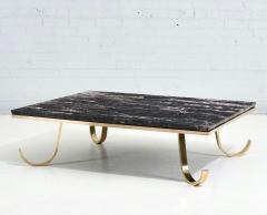 Nero Portoro Marble and Brass Coffee Table 1940 - 2400149