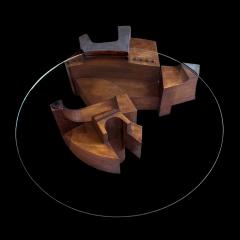 Nerone Patuzzi C 10 Wood and Glass Coffee Table by Nerone and Patuzzi NP2 Group Italy 1971 - 4325241
