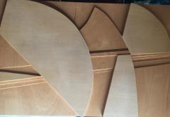 Nerone Patuzzi Nerone and Patuzzi Abstract Wood Wall Panel for Forme e Superfici Italy 1970s - 4116495