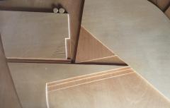 Nerone Patuzzi Nerone and Patuzzi Abstract Wood Wall Panel for Forme e Superfici Italy 1970s - 4116497