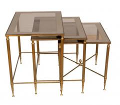 Nest of Three Vintage Brass Tables - 4137271