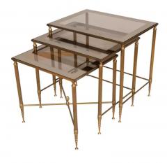 Nest of Three Vintage Brass Tables - 4137274