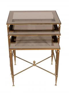 Nest of Three Vintage Brass Tables - 4137275