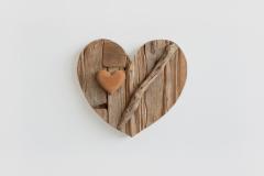 Neufeldt Max Max Neufeldt Branch Heart Collage Assemblage Sculpture 1990 - 4473517