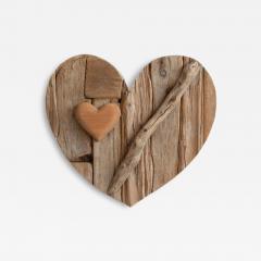 Neufeldt Max Max Neufeldt Branch Heart Collage Assemblage Sculpture 1990 - 4475358