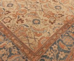 Neutral Beige Soft Blues and Pinks Antique Persian Malayer Rug - 2453548