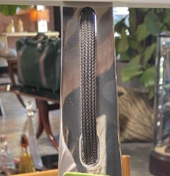 New Italian Midcentury Chrome And Murano Glass Desk Lamp 2000s - 1572528