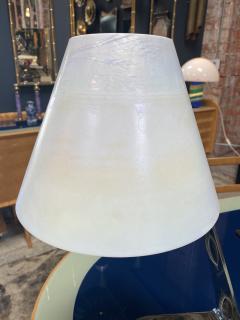 New Italian Midcentury Chrome And Murano Glass Desk Lamp 2000s - 1572530