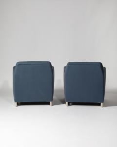 Newly Upholstered Alpaca and Steel Armchairs Italy c 1960 - 4602099