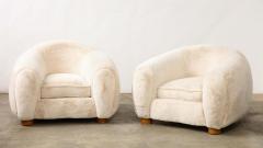 Newly Upholstered Lounge Chairs with Walnut Legs - 4100491