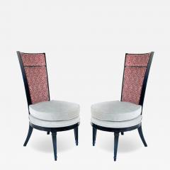 Newly Upholstered Set of 8 Art Deco Dining Chairs From a South Florida Estate - 4148613