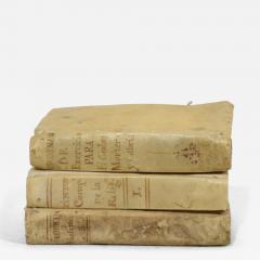 Nice Collection of 18th Century Weathered Spanish Vellum Books - 4352162