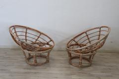 Nice Italian Design Craftsmanship Bamboo Pair of Armchairs - 2503815
