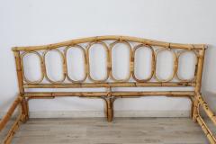 Nice Vintage Italian Bamboo Double Bed - 2428751