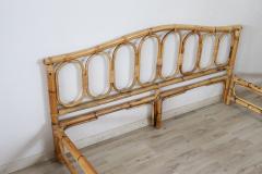 Nice Vintage Italian Bamboo Double Bed - 2428753