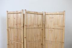 Nice Vintage Italian Three Panel Bamboo Screen - 2600654