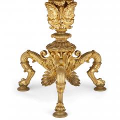 Nicholas I period Russian malachite side table with gilt bronze base - 2210751