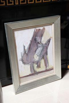 Nicholas Krushenick American Mid Century Framed Oil Painting Title Birds  - 4514738