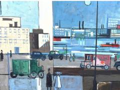 Nicholas Takis MID CENTURY UNITED NATIONS PAINTING BY NICHOLAS TAKIS 1953 - 4695426