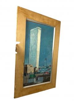 Nicholas Takis MID CENTURY UNITED NATIONS PAINTING BY NICHOLAS TAKIS 1953 - 4695429