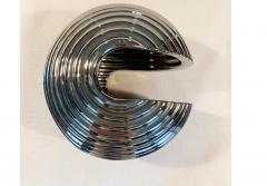 Nickel Plated Spherical Ceramic Sculpture - 3767549