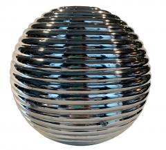 Nickel Plated Spherical Ceramic Sculpture - 3767555