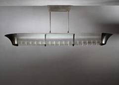 Nickel plated and glass ceiling lamp - 4495727