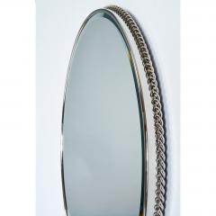 Nickeled Bronze Mirror with Twisted Rope Decor - 908042