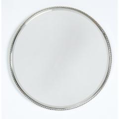 Nickeled Bronze Mirror with Twisted Rope Decor - 908044