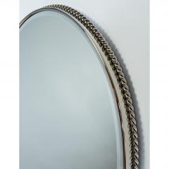 Nickeled Bronze Mirror with Twisted Rope Decor - 908045