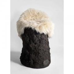 Niclas Wolf Geoprimitive Ceramic Settle with Sheep Wool by Niclas Wolf - 1836238
