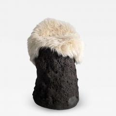 Niclas Wolf Geoprimitive Ceramic Settle with Sheep Wool by Niclas Wolf - 1839645