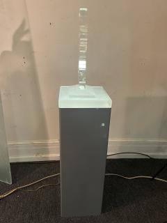 Nicola L ILLUMINATED LUCITE MALE FEMALE ON GREY LUCITE PEDESTAL IN THE MANNER OF NICOLA - 4133451
