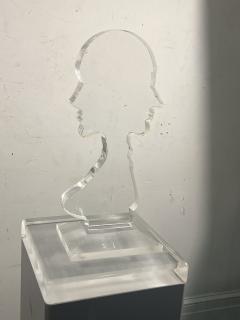 Nicola L ILLUMINATED LUCITE MALE FEMALE ON GREY LUCITE PEDESTAL IN THE MANNER OF NICOLA - 4133453
