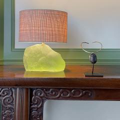 Nicolas Aubagnac AQUA Pate de verre and rabane table lamp - 2173759