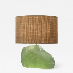 Nicolas Aubagnac AQUA Pate de verre and rabane table lamp - 2174749